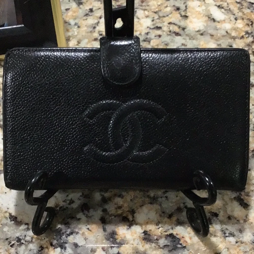 CHANEL Black Leather Wallet